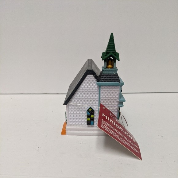 Xmas Christmas Village Steepled Church building, Cobblestone Corners Collection - Picture 4 of 8